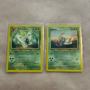 Pokemon Neo Discovery Trading Cards - Butterfree and Yanma